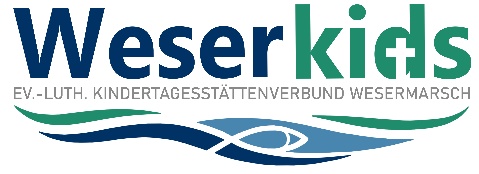 Logo: Ev.-luth. Kita-Verbund Wesermarsch – Weserkids 